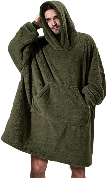 Hoodie Sweatshirt With Big Pocket Comfortable Loose Double-Sided Fleece