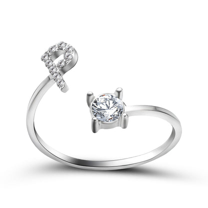 Name Initial Letter Ring Jewellery