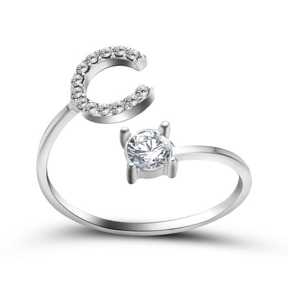Name Initial Letter Ring Jewellery