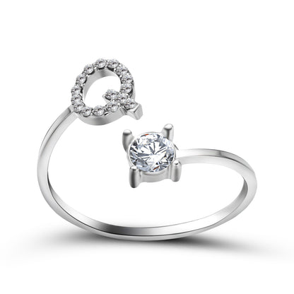 Name Initial Letter Ring Jewellery