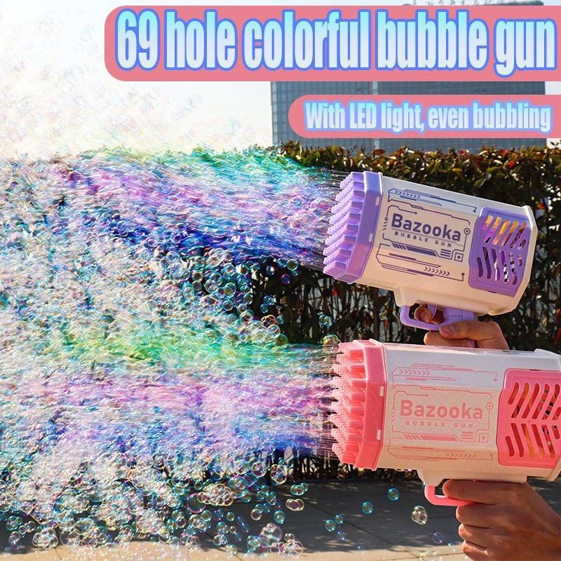Bubble Gun Rocket Automatic Blower With Light