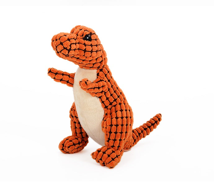 Dinosaur Pet Chew Toys Plush Stuffing Squeakers