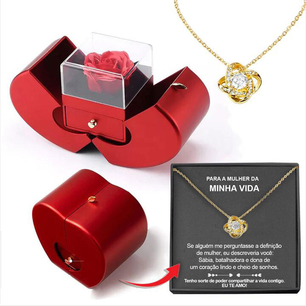 Jewellery Box Gift Necklace Eternal Rose