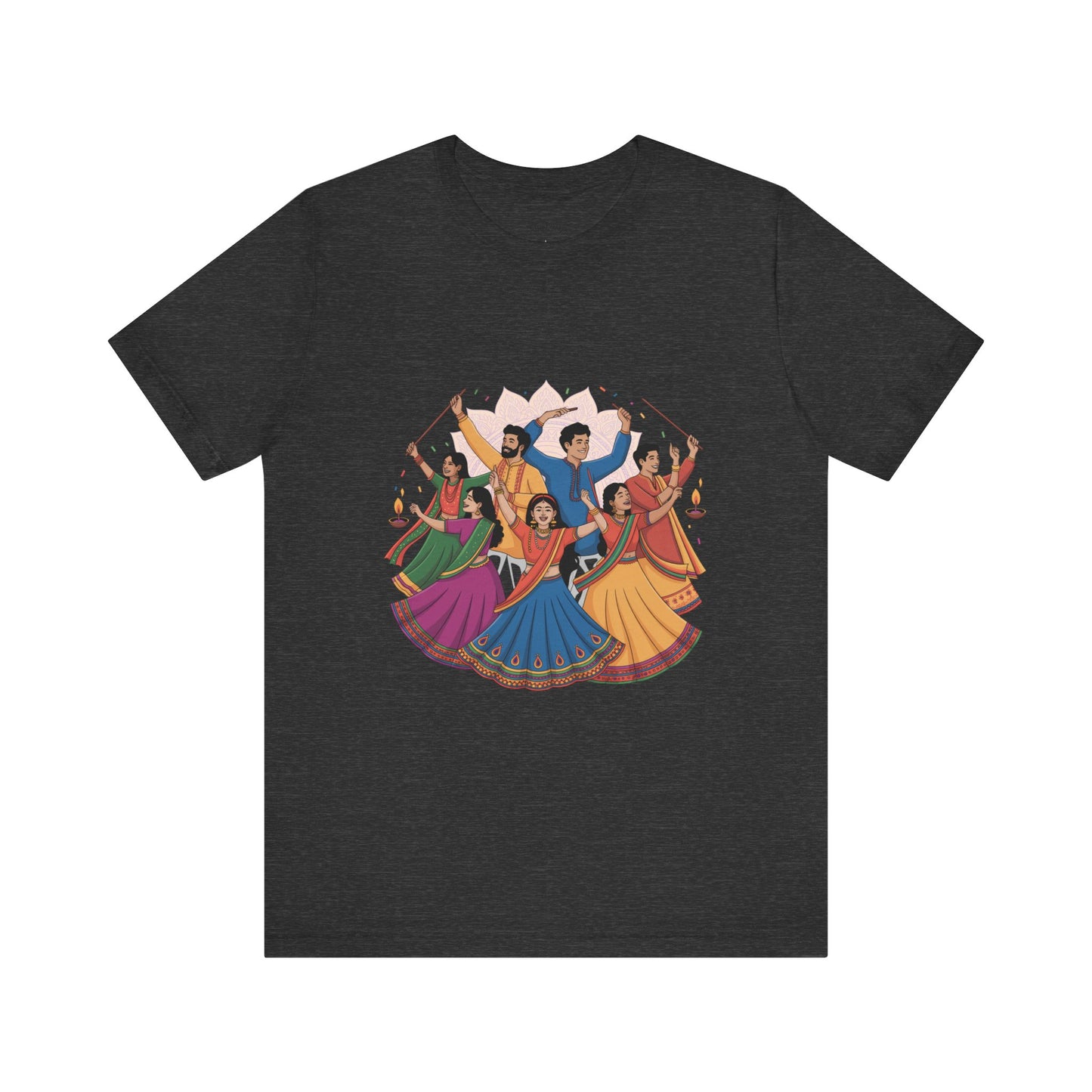 Navratri Festival T-Shirt, Dandiya Garba Tee, Outfit for Garba Nights, Festive Celebration Wear