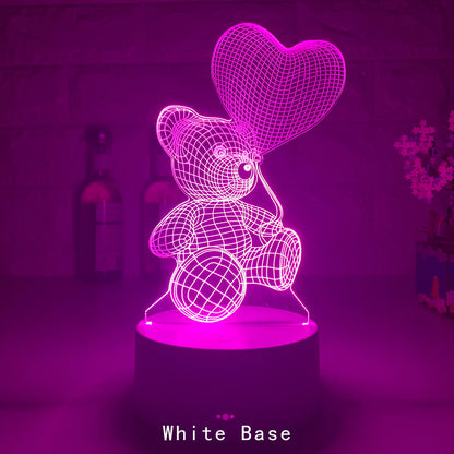 3D Acrylic USB LED Night Lights Lamp