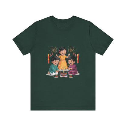 Diwali Festival T-Shirt, Festival of Lights Tee, Festive Wear Gift for Family & Friends