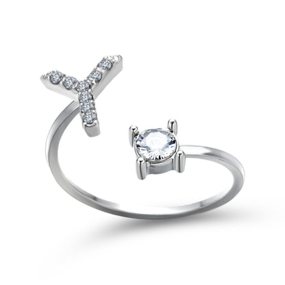 Name Initial Letter Ring Jewellery
