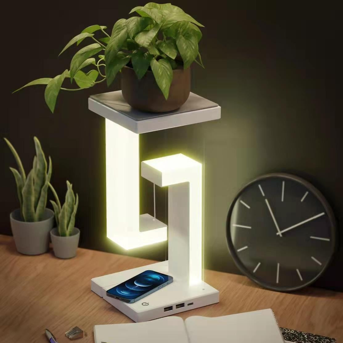 Creative Smartphone Wireless Charging Balance Suspension Table Lamp