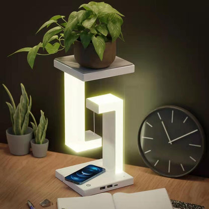 Creative Smartphone Wireless Charging Balance Suspension Table Lamp