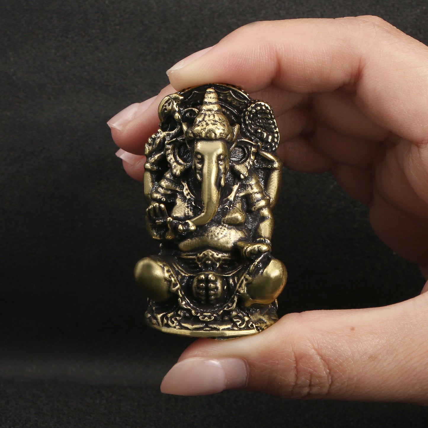 Solid Pure Copper Ganesh Elephant God Ornament
