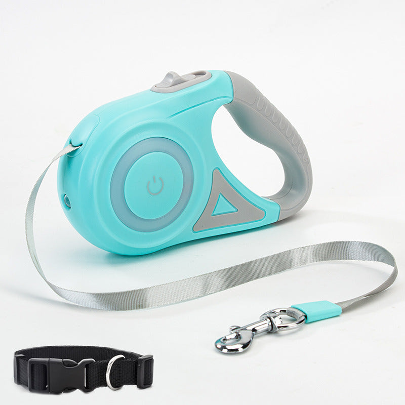 Retractable Colourful Leash And Collar