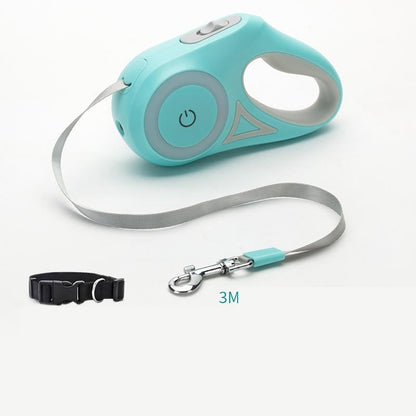 Retractable Colourful Leash And Collar