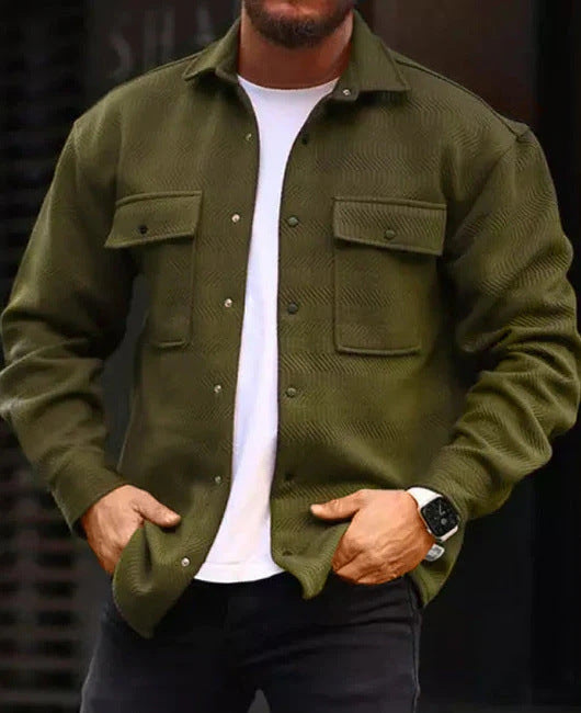 Men Polo Collar Coat