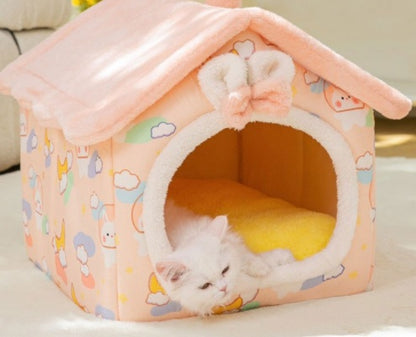 Foldable Cozy Dog House Pet Bed