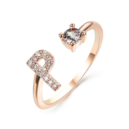 Name Initial Letter Ring Jewellery