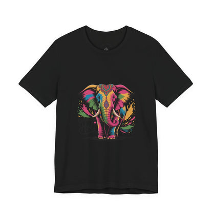 Holi Festival T-Shirt, Colorful Elephant Holi Tee, Color Splash Tee, Festival Party Wear