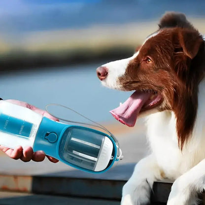 Three-in-one Portable Pet Cups Water Bottle, Food Container and Waist Bag Holder