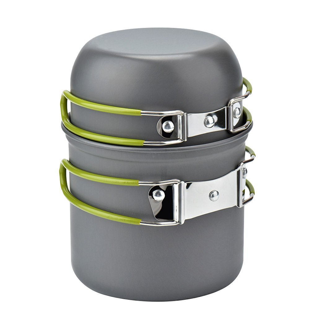 Aluminum Camping Cookware Kit Outdoor Cooking Set