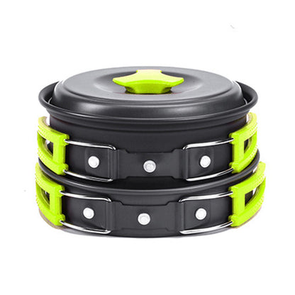 Aluminum Camping Cookware Kit Outdoor Cooking Set