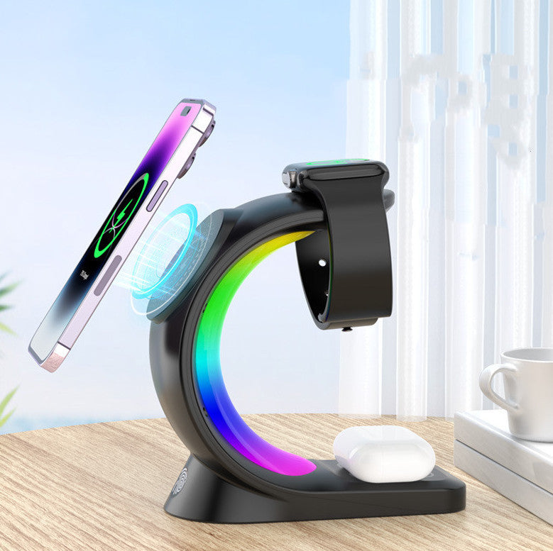 LED 4 In 1 Magnetic Wireless Charger