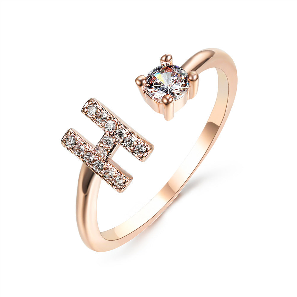 Name Initial Letter Ring Jewellery