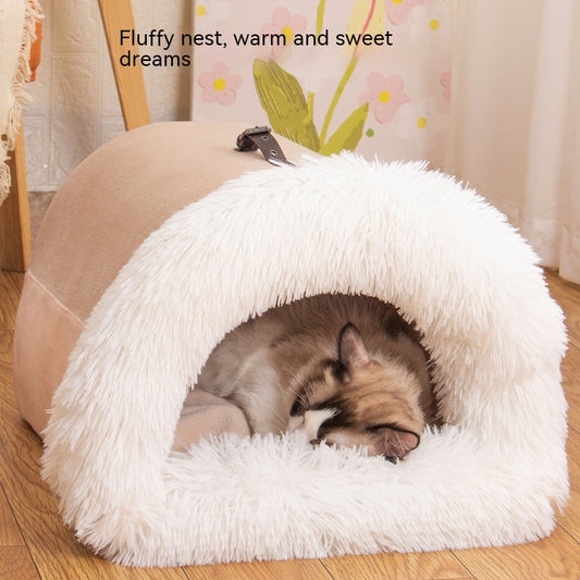 Warm Fluffy Comfortable Pet Nest Bed