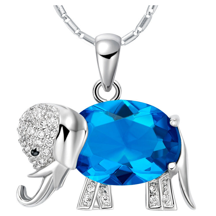 Crystal Elephant Pendant