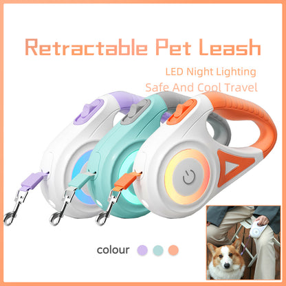 Retractable Colourful Leash And Collar