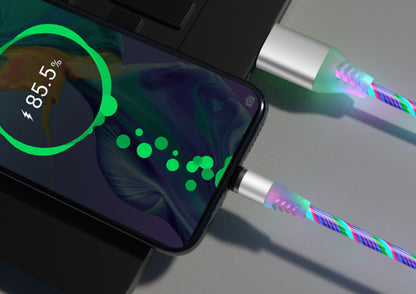 Flowing Light Magnetic Charging Cable for Iphone Lightning & Android Type C