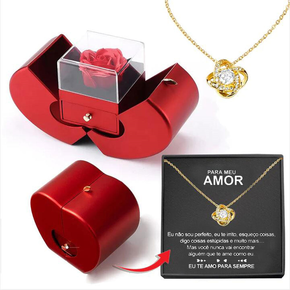 Jewellery Box Gift Necklace Eternal Rose