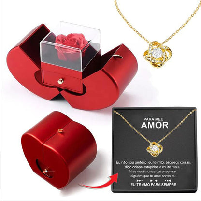 Jewellery Box Gift Necklace Eternal Rose