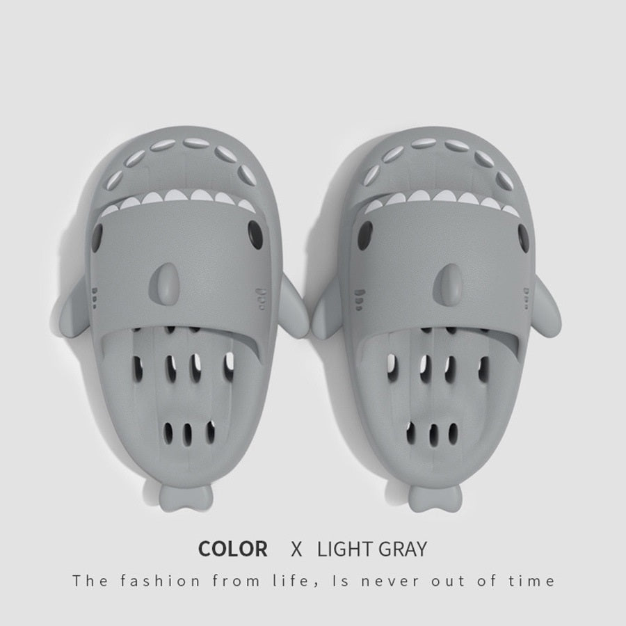 Shark Pool, Shower & Beach Sandal Slippers With Drain Holes