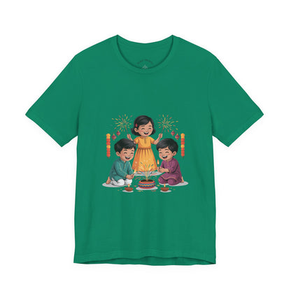 Diwali Festival T-Shirt, Festival of Lights Tee, Festive Wear Gift for Family & Friends