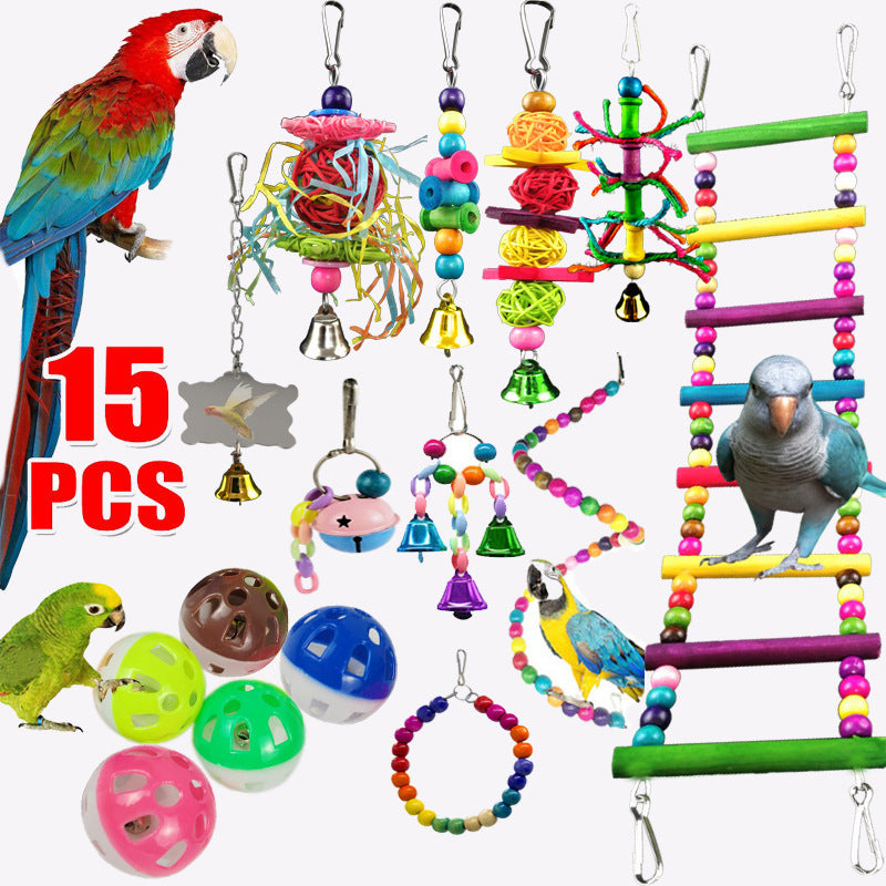 Bird Toy 10-Piece Hanging Set