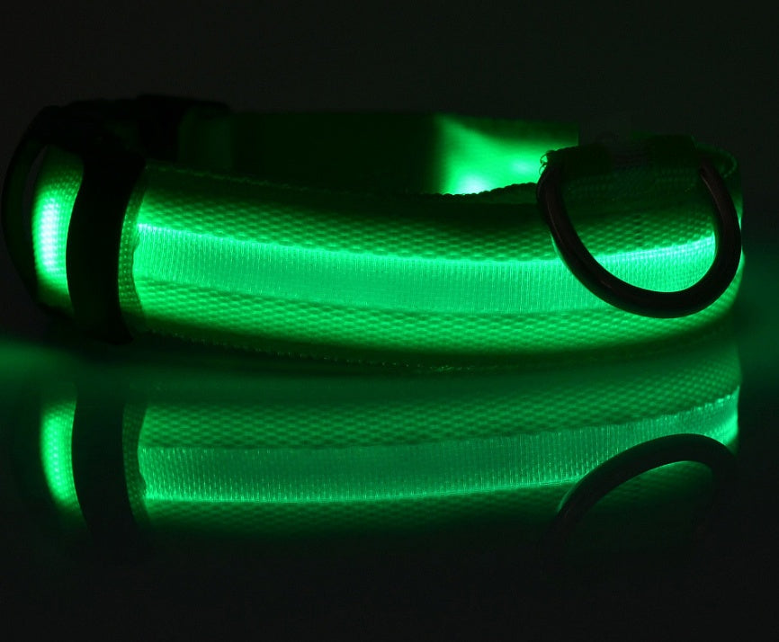 Night Safety Flashing Glow in Dark Rechargeable LED Luminous Pet Collar