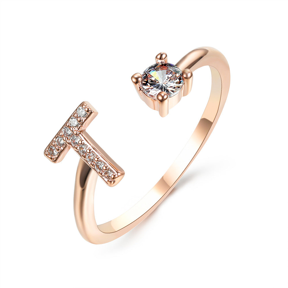 Name Initial Letter Ring Jewellery