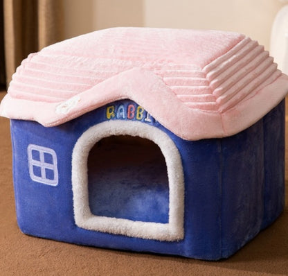Foldable Cozy Dog House Pet Bed