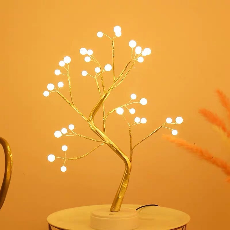 Led Copper Wire Tree Light Lamp