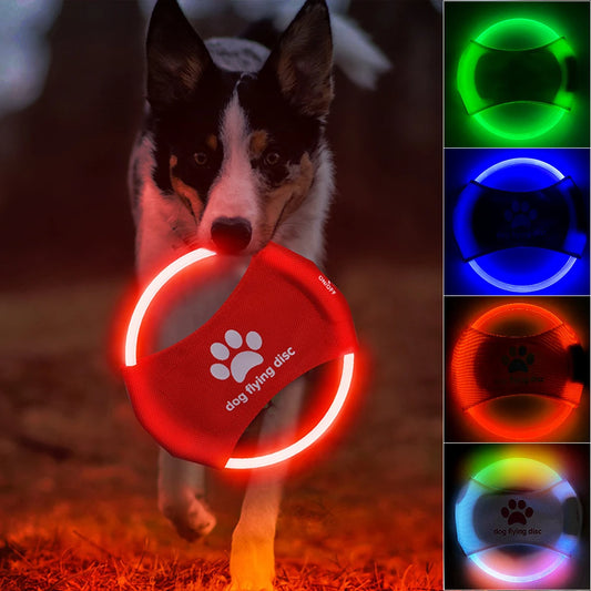 Dog Flying Discs Light Glowing LED Toys