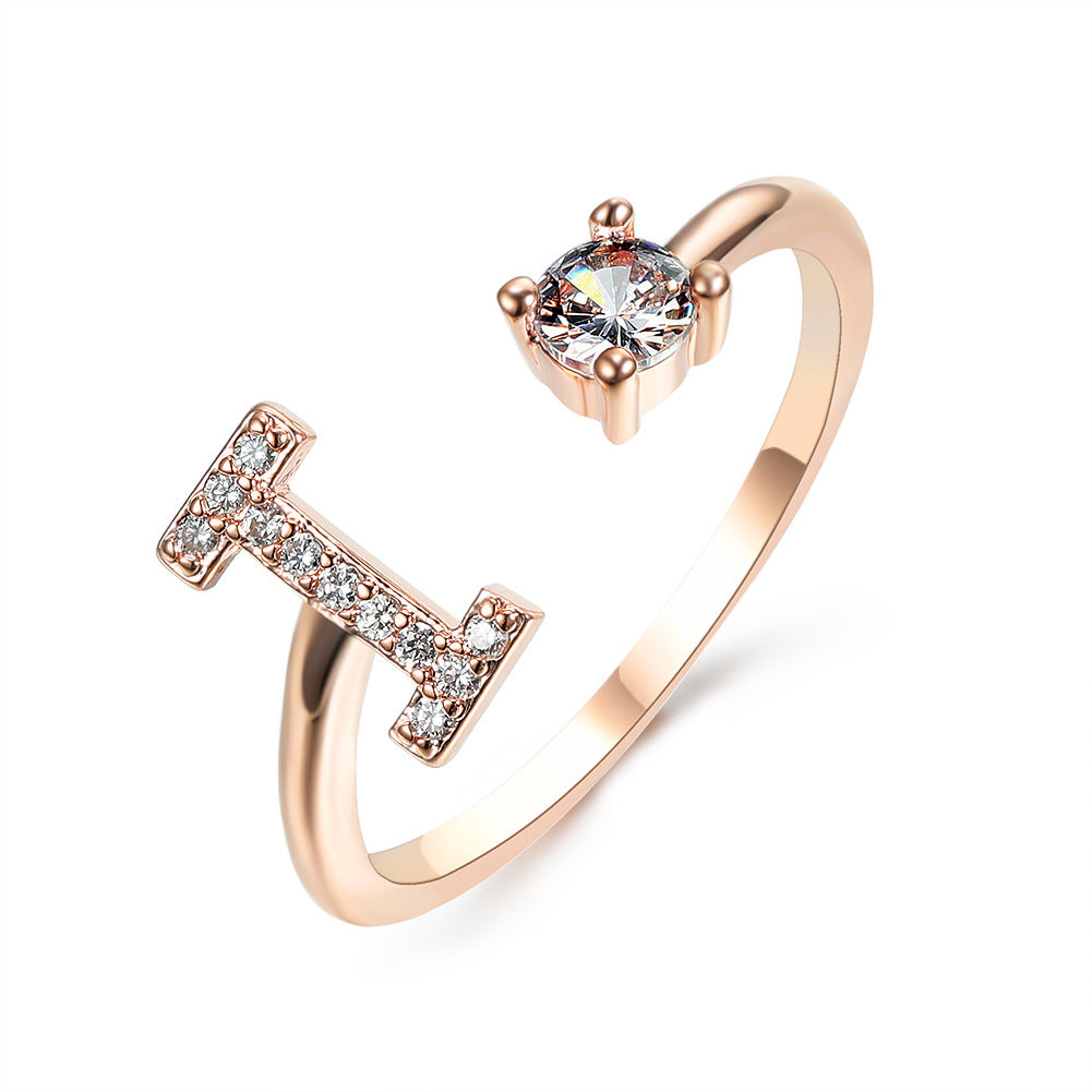 Name Initial Letter Ring Jewellery