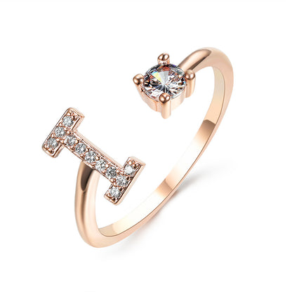 Name Initial Letter Ring Jewellery