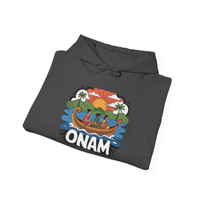 Onam Hoodie, Kerala Festival Hoodie, Traditional Pookalam & Sadya Wear, Family Festive Wear