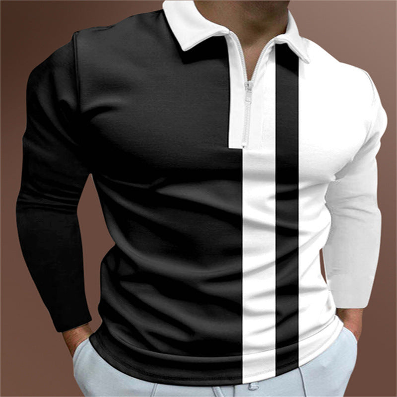 Men's Short Sleeve Striped POLO Shirt