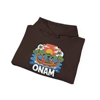 Onam Hoodie, Kerala Festival Hoodie, Traditional Pookalam & Sadya Wear, Family Festive Wear