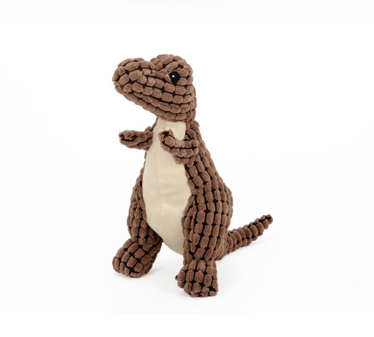 Dinosaur Pet Chew Toys Plush Stuffing Squeakers