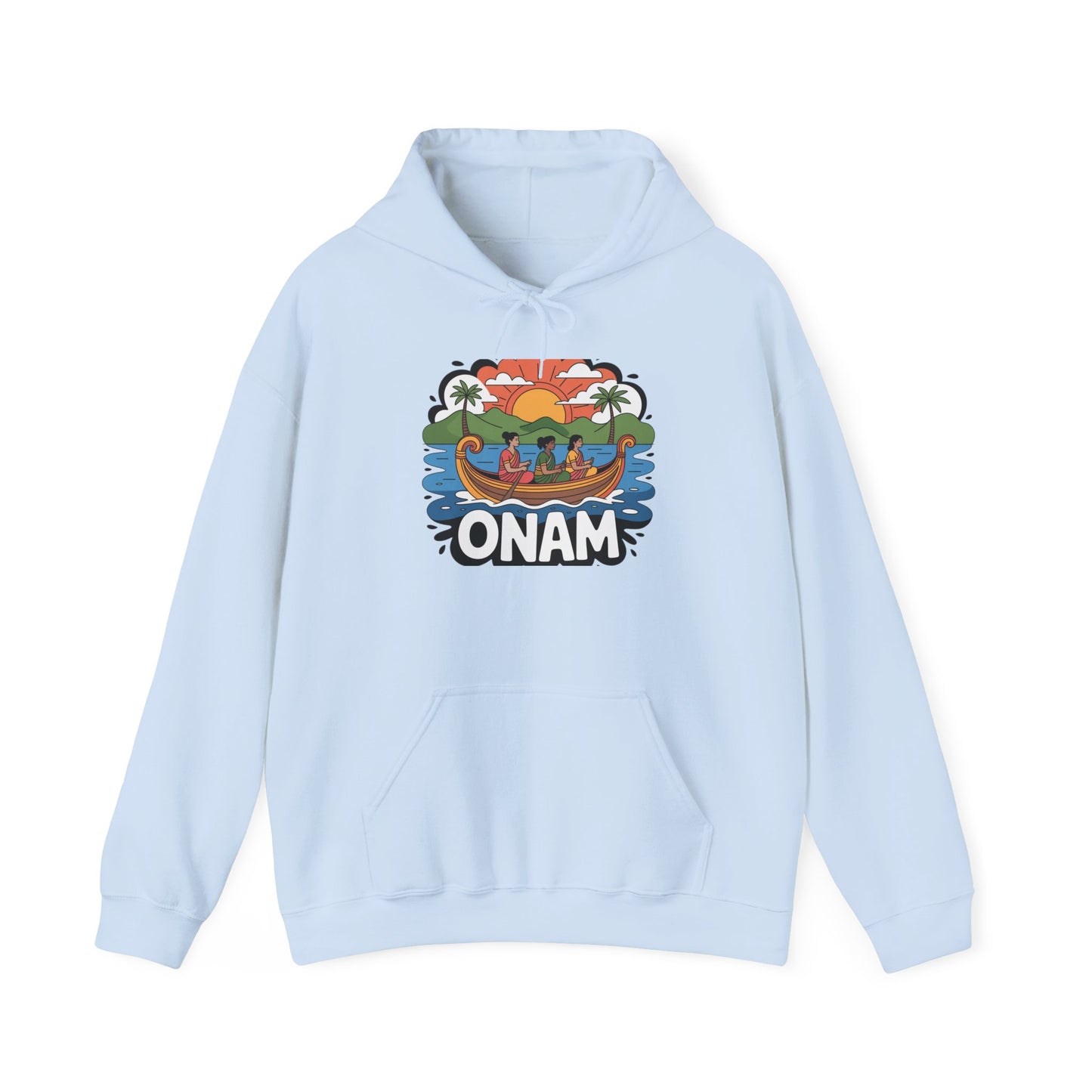 Onam Hoodie, Kerala Festival Hoodie, Traditional Pookalam & Sadya Wear, Family Festive Wear