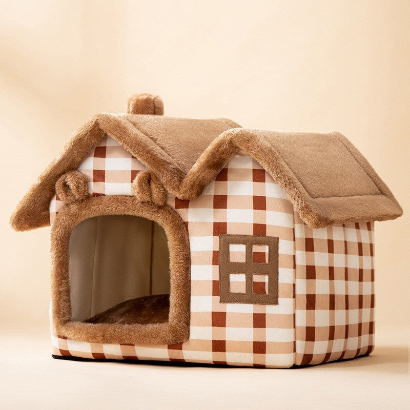 Foldable Cozy Dog House Pet Bed