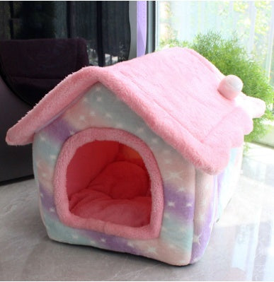 Foldable Cozy Dog House Pet Bed