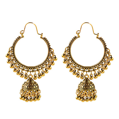 India Retro Metal Tassel Earrings