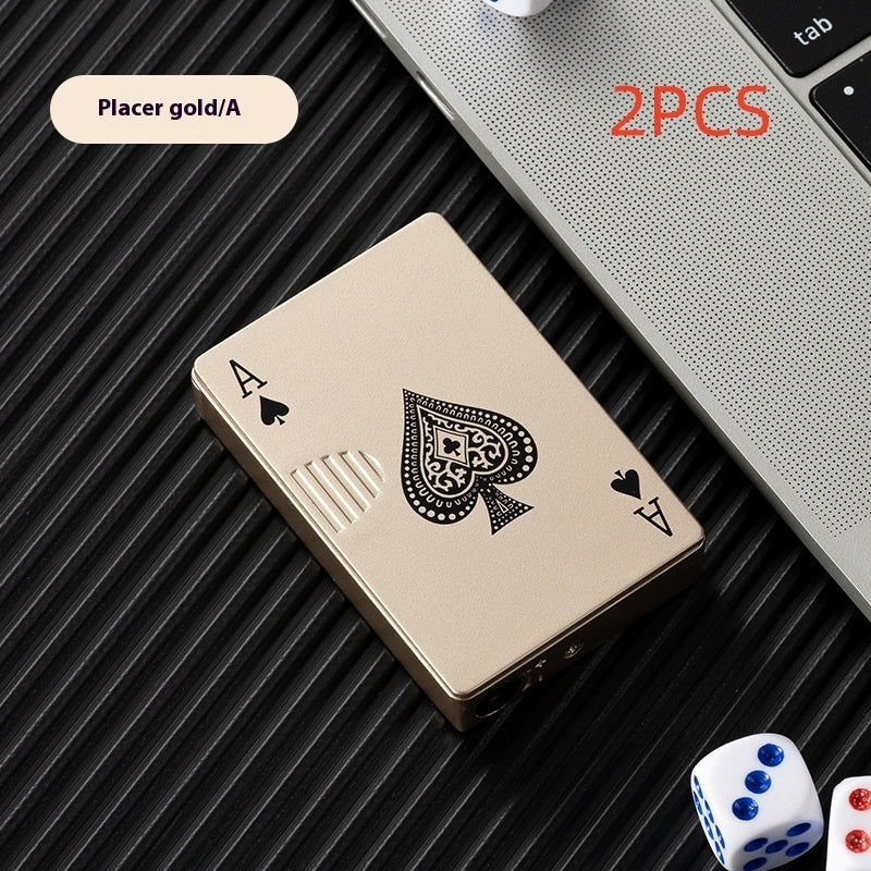 Poker Card Metal Windproof Lighter
